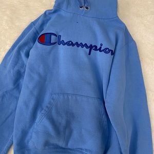 blue champion hoodie